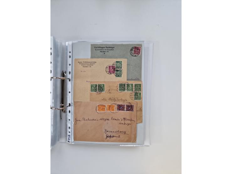 1920/23, umfangreiche Sammlung mit über 4600 Briefen, Karten und Ganzsachen. Dabei interessante Frankaturen, Blockeinheiten, 