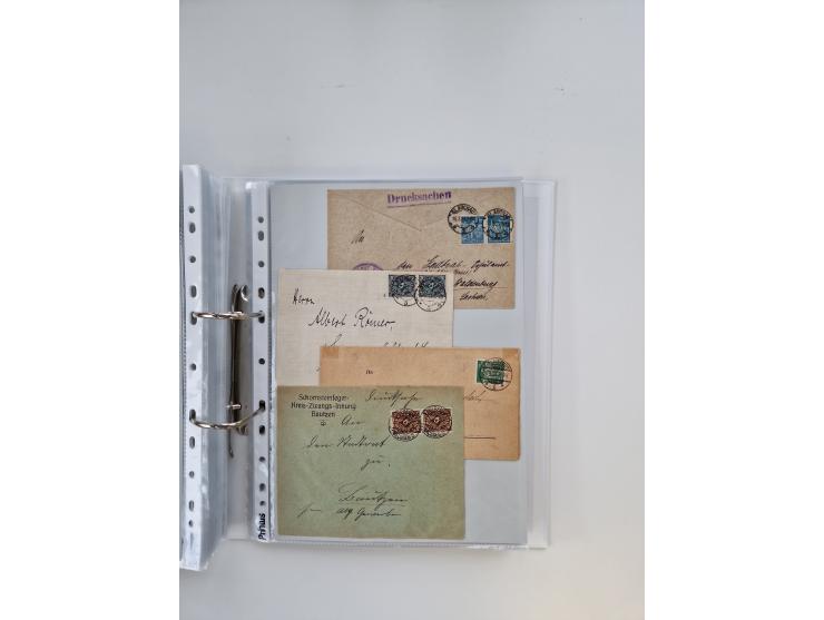 1920/23, umfangreiche Sammlung mit über 4600 Briefen, Karten und Ganzsachen. Dabei interessante Frankaturen, Blockeinheiten, 