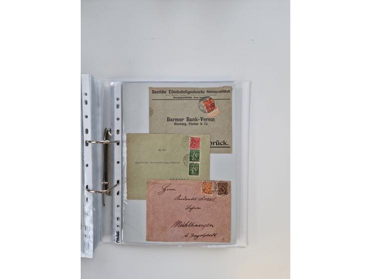 1920/23, umfangreiche Sammlung mit über 4600 Briefen, Karten und Ganzsachen. Dabei interessante Frankaturen, Blockeinheiten, 