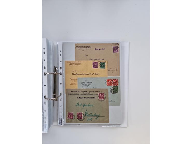 1920/23, umfangreiche Sammlung mit über 4600 Briefen, Karten und Ganzsachen. Dabei interessante Frankaturen, Blockeinheiten, 