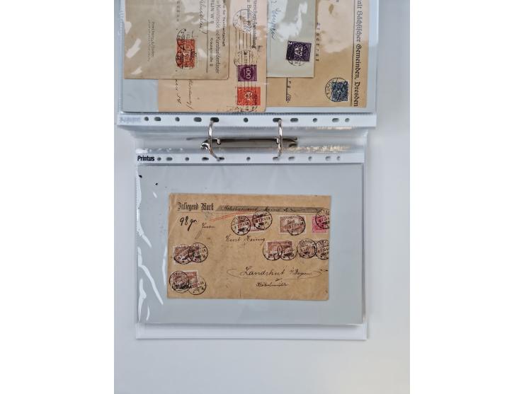 1920/23, umfangreiche Sammlung mit über 4600 Briefen, Karten und Ganzsachen. Dabei interessante Frankaturen, Blockeinheiten, 