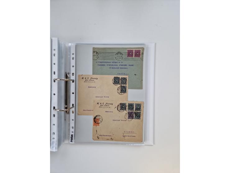 1920/23, umfangreiche Sammlung mit über 4600 Briefen, Karten und Ganzsachen. Dabei interessante Frankaturen, Blockeinheiten, 