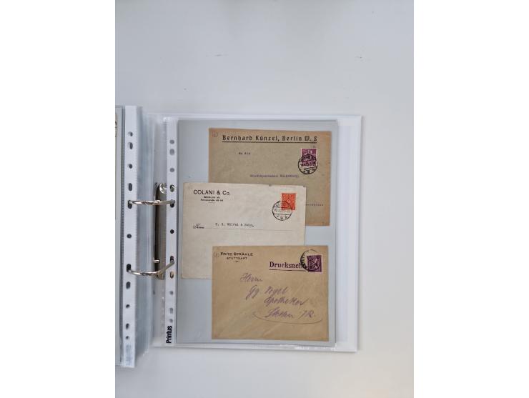 1920/23, umfangreiche Sammlung mit über 4600 Briefen, Karten und Ganzsachen. Dabei interessante Frankaturen, Blockeinheiten, 