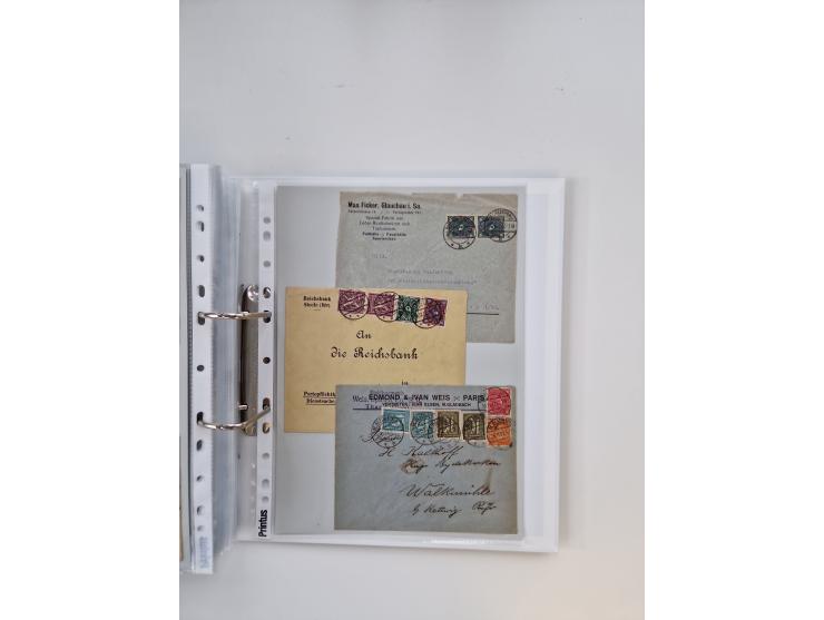 1920/23, umfangreiche Sammlung mit über 4600 Briefen, Karten und Ganzsachen. Dabei interessante Frankaturen, Blockeinheiten, 