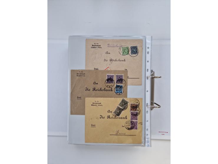 1920/23, umfangreiche Sammlung mit über 4600 Briefen, Karten und Ganzsachen. Dabei interessante Frankaturen, Blockeinheiten, 