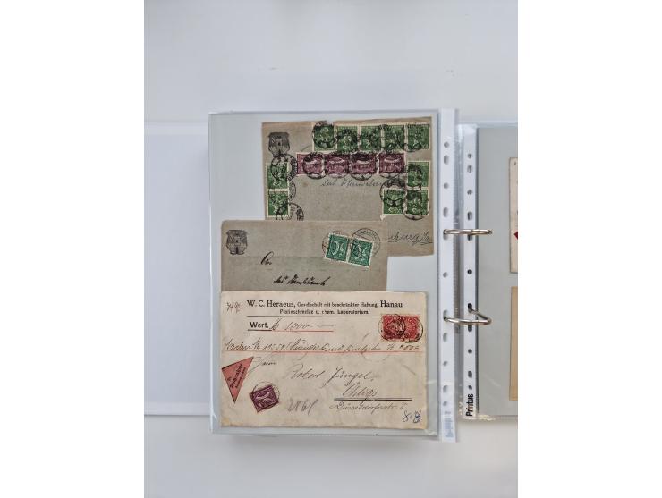 1920/23, umfangreiche Sammlung mit über 4600 Briefen, Karten und Ganzsachen. Dabei interessante Frankaturen, Blockeinheiten, 