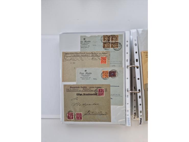 1920/23, umfangreiche Sammlung mit über 4600 Briefen, Karten und Ganzsachen. Dabei interessante Frankaturen, Blockeinheiten, 