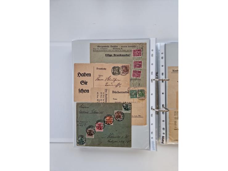 1920/23, umfangreiche Sammlung mit über 4600 Briefen, Karten und Ganzsachen. Dabei interessante Frankaturen, Blockeinheiten, 