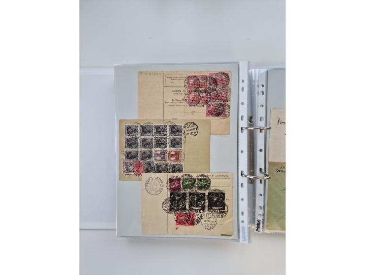 1920/23, umfangreiche Sammlung mit über 4600 Briefen, Karten und Ganzsachen. Dabei interessante Frankaturen, Blockeinheiten, 
