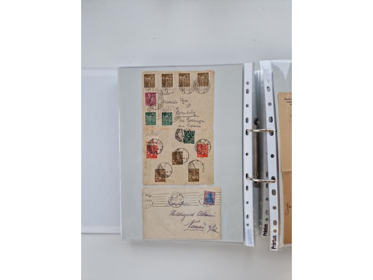 1920/23, umfangreiche Sammlung mit über 4600 Briefen, Karten und Ganzsachen. Dabei interessante Frankaturen, Blockeinheiten, 
