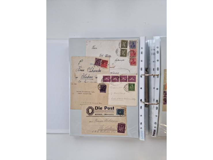 1920/23, umfangreiche Sammlung mit über 4600 Briefen, Karten und Ganzsachen. Dabei interessante Frankaturen, Blockeinheiten, 