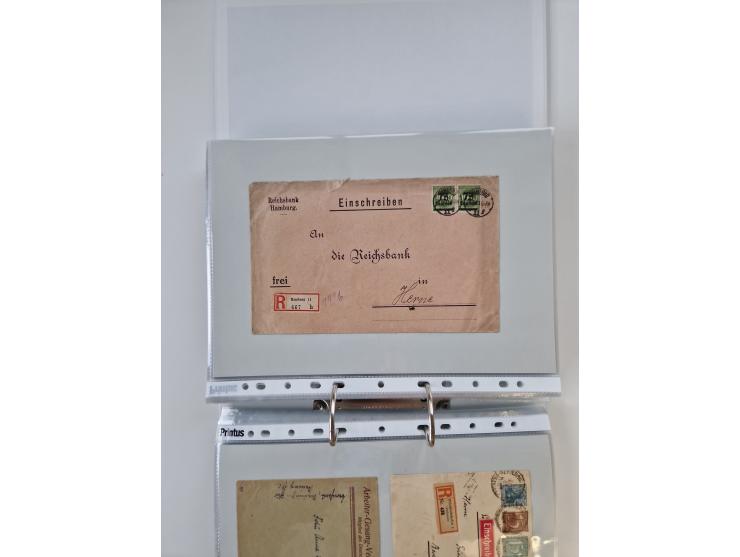 1920/23, umfangreiche Sammlung mit über 4600 Briefen, Karten und Ganzsachen. Dabei interessante Frankaturen, Blockeinheiten, 