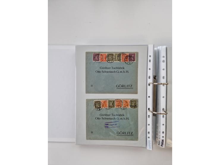 1920/23, umfangreiche Sammlung mit über 4600 Briefen, Karten und Ganzsachen. Dabei interessante Frankaturen, Blockeinheiten, 