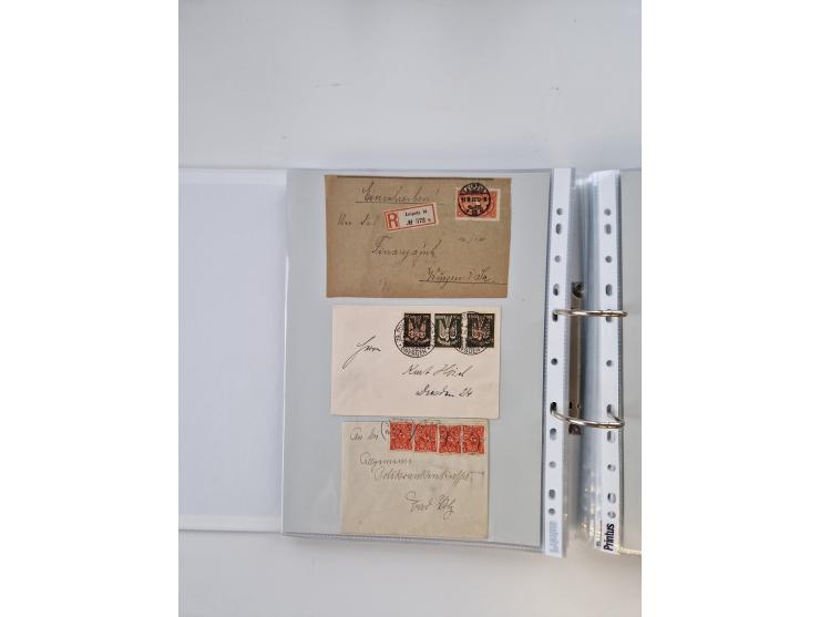 1920/23, umfangreiche Sammlung mit über 4600 Briefen, Karten und Ganzsachen. Dabei interessante Frankaturen, Blockeinheiten, 