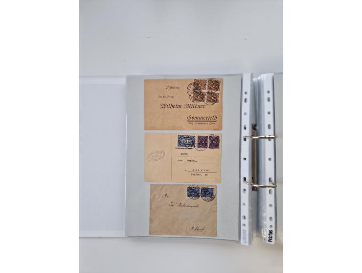1920/23, umfangreiche Sammlung mit über 4600 Briefen, Karten und Ganzsachen. Dabei interessante Frankaturen, Blockeinheiten, 