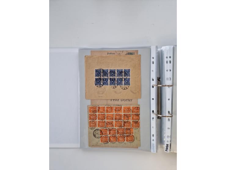 1920/23, umfangreiche Sammlung mit über 4600 Briefen, Karten und Ganzsachen. Dabei interessante Frankaturen, Blockeinheiten, 