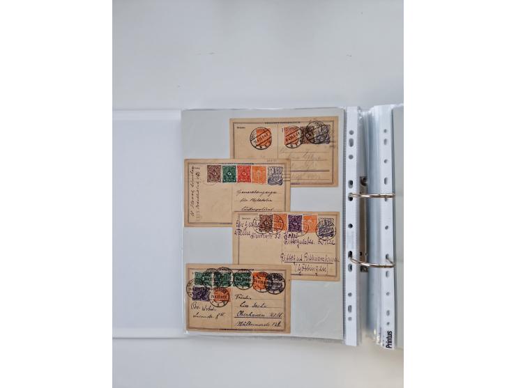 1920/23, umfangreiche Sammlung mit über 4600 Briefen, Karten und Ganzsachen. Dabei interessante Frankaturen, Blockeinheiten, 