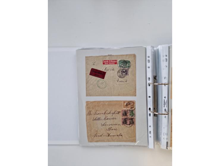 1920/23, umfangreiche Sammlung mit über 4600 Briefen, Karten und Ganzsachen. Dabei interessante Frankaturen, Blockeinheiten, 
