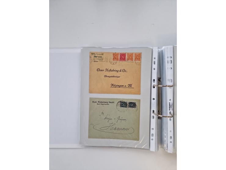 1920/23, umfangreiche Sammlung mit über 4600 Briefen, Karten und Ganzsachen. Dabei interessante Frankaturen, Blockeinheiten, 
