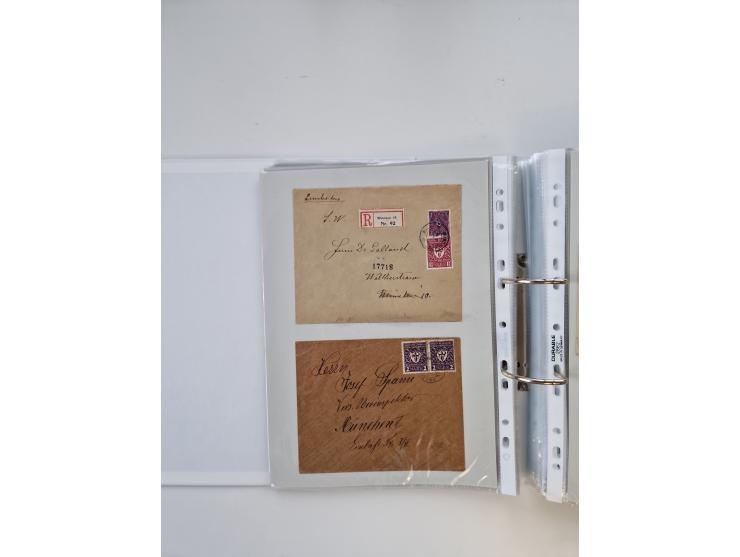 1920/23, umfangreiche Sammlung mit über 4600 Briefen, Karten und Ganzsachen. Dabei interessante Frankaturen, Blockeinheiten, 
