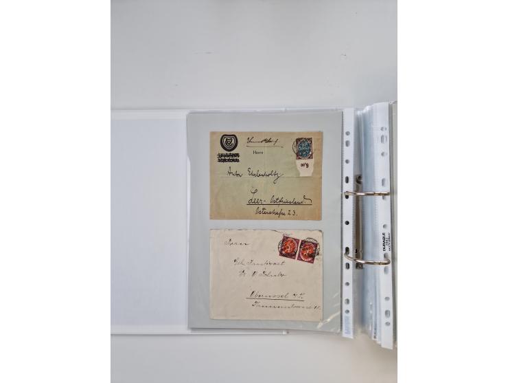 1920/23, umfangreiche Sammlung mit über 4600 Briefen, Karten und Ganzsachen. Dabei interessante Frankaturen, Blockeinheiten, 