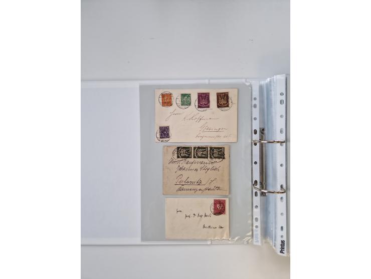 1920/23, umfangreiche Sammlung mit über 4600 Briefen, Karten und Ganzsachen. Dabei interessante Frankaturen, Blockeinheiten, 