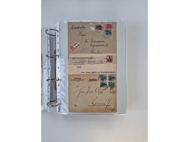 1920/23, umfangreiche Sammlung mit über 4600 Briefen, Karten und Ganzsachen. Dabei interessante Frankaturen, Blockeinheiten, 