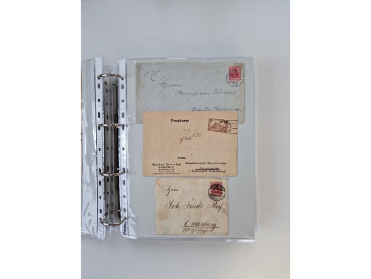 1920/23, umfangreiche Sammlung mit über 4600 Briefen, Karten und Ganzsachen. Dabei interessante Frankaturen, Blockeinheiten, 
