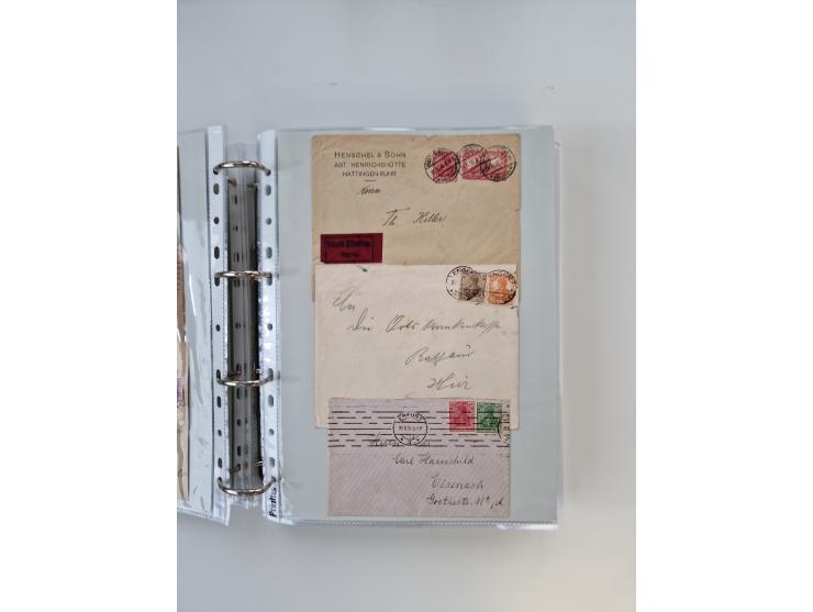 1920/23, umfangreiche Sammlung mit über 4600 Briefen, Karten und Ganzsachen. Dabei interessante Frankaturen, Blockeinheiten, 
