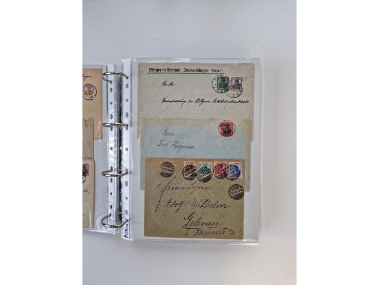 1920/23, umfangreiche Sammlung mit über 4600 Briefen, Karten und Ganzsachen. Dabei interessante Frankaturen, Blockeinheiten, 