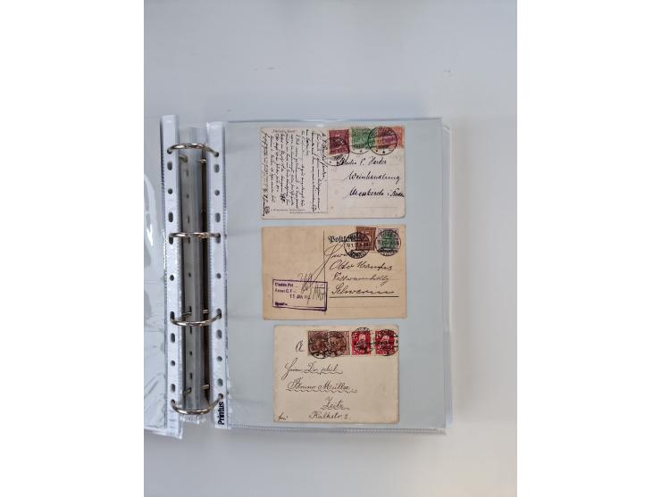 1920/23, umfangreiche Sammlung mit über 4600 Briefen, Karten und Ganzsachen. Dabei interessante Frankaturen, Blockeinheiten, 