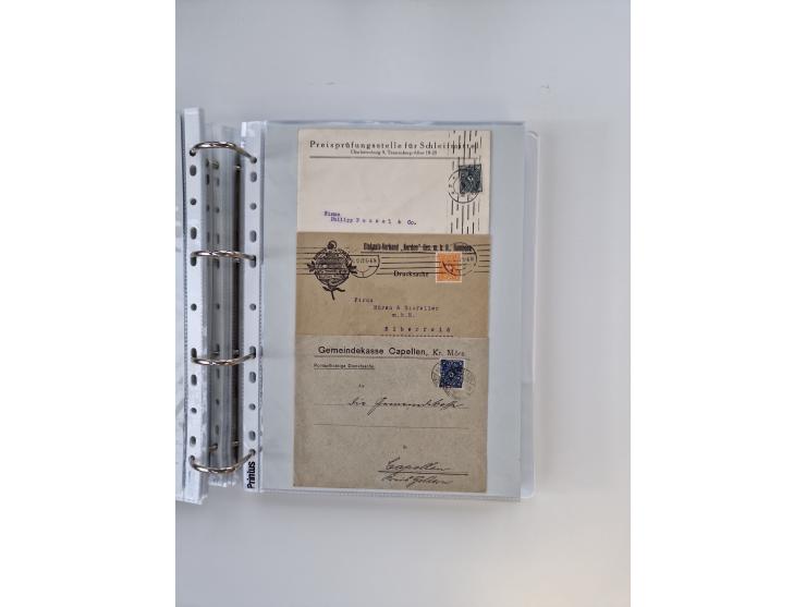 1920/23, umfangreiche Sammlung mit über 4600 Briefen, Karten und Ganzsachen. Dabei interessante Frankaturen, Blockeinheiten, 