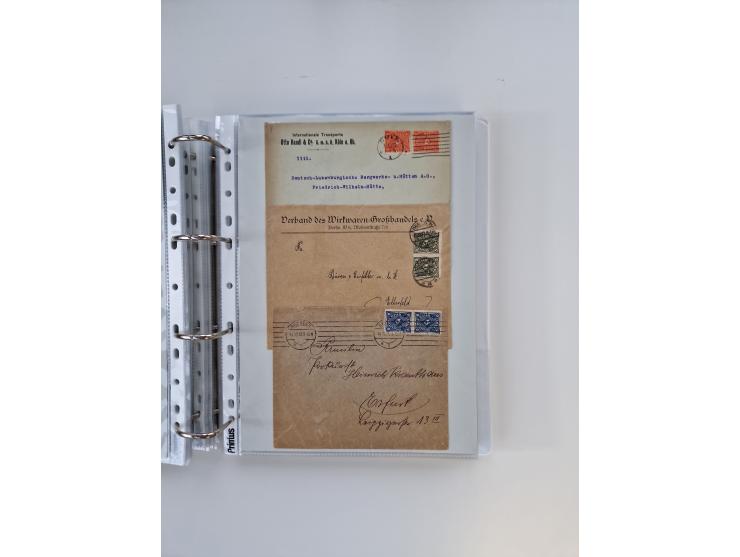 1920/23, umfangreiche Sammlung mit über 4600 Briefen, Karten und Ganzsachen. Dabei interessante Frankaturen, Blockeinheiten, 
