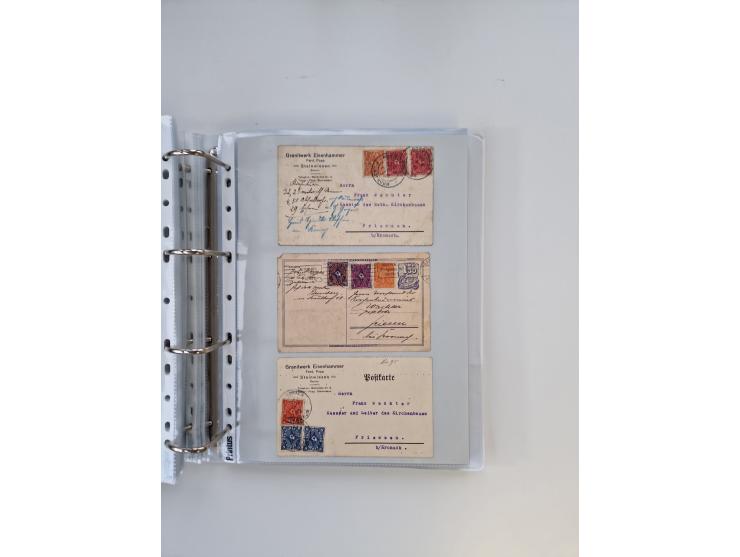 1920/23, umfangreiche Sammlung mit über 4600 Briefen, Karten und Ganzsachen. Dabei interessante Frankaturen, Blockeinheiten, 