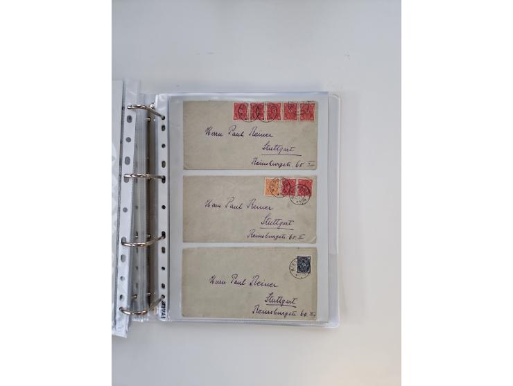 1920/23, umfangreiche Sammlung mit über 4600 Briefen, Karten und Ganzsachen. Dabei interessante Frankaturen, Blockeinheiten, 
