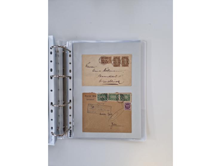 1920/23, umfangreiche Sammlung mit über 4600 Briefen, Karten und Ganzsachen. Dabei interessante Frankaturen, Blockeinheiten, 
