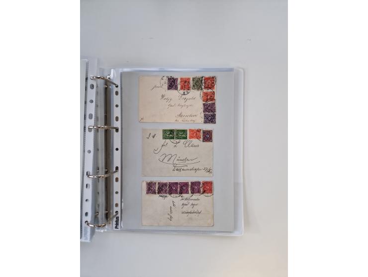 1920/23, umfangreiche Sammlung mit über 4600 Briefen, Karten und Ganzsachen. Dabei interessante Frankaturen, Blockeinheiten, 