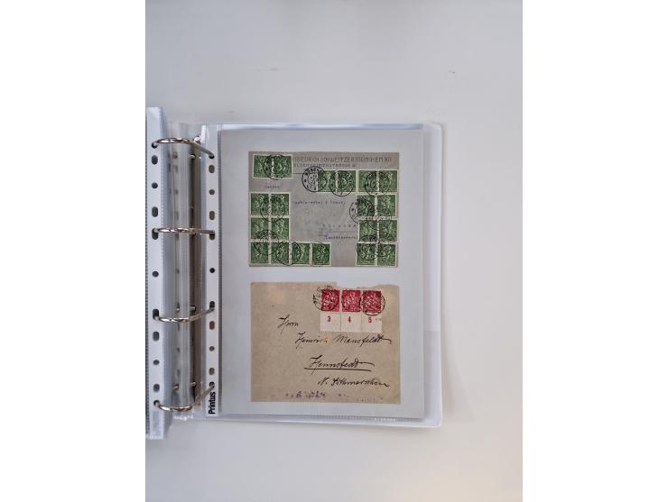 1920/23, umfangreiche Sammlung mit über 4600 Briefen, Karten und Ganzsachen. Dabei interessante Frankaturen, Blockeinheiten, 