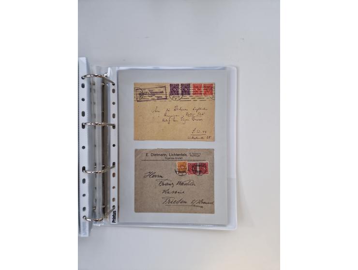 1920/23, umfangreiche Sammlung mit über 4600 Briefen, Karten und Ganzsachen. Dabei interessante Frankaturen, Blockeinheiten, 