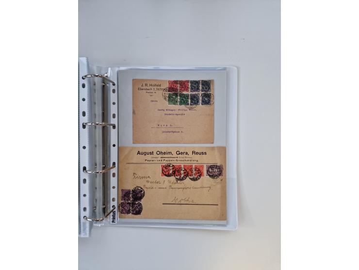 1920/23, umfangreiche Sammlung mit über 4600 Briefen, Karten und Ganzsachen. Dabei interessante Frankaturen, Blockeinheiten, 