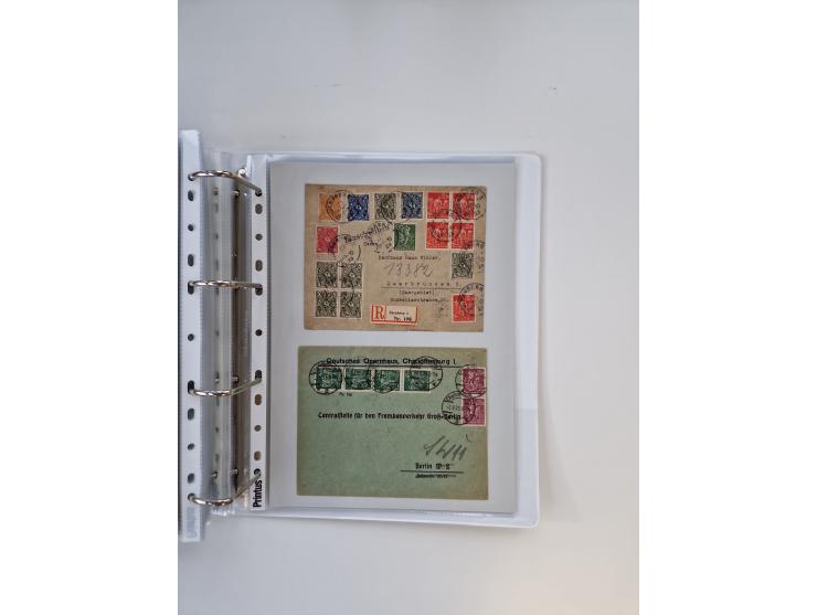 1920/23, umfangreiche Sammlung mit über 4600 Briefen, Karten und Ganzsachen. Dabei interessante Frankaturen, Blockeinheiten, 