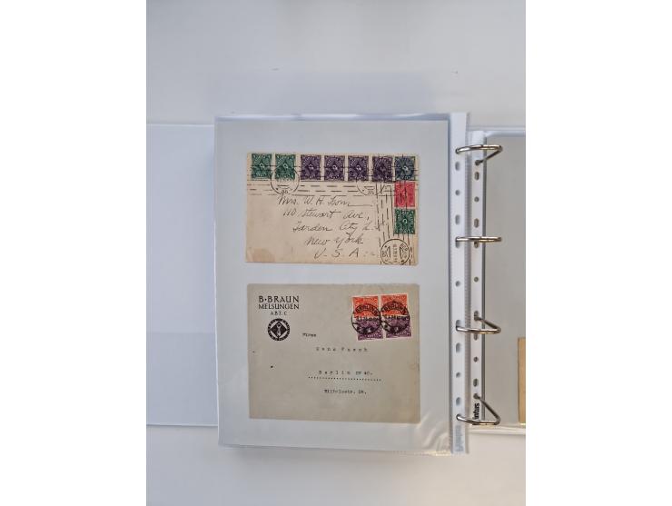 1920/23, umfangreiche Sammlung mit über 4600 Briefen, Karten und Ganzsachen. Dabei interessante Frankaturen, Blockeinheiten, 