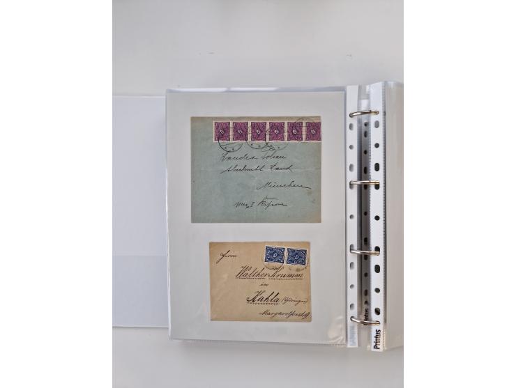 1920/23, umfangreiche Sammlung mit über 4600 Briefen, Karten und Ganzsachen. Dabei interessante Frankaturen, Blockeinheiten, 