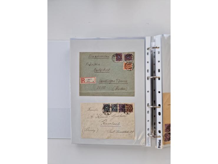 1920/23, umfangreiche Sammlung mit über 4600 Briefen, Karten und Ganzsachen. Dabei interessante Frankaturen, Blockeinheiten, 