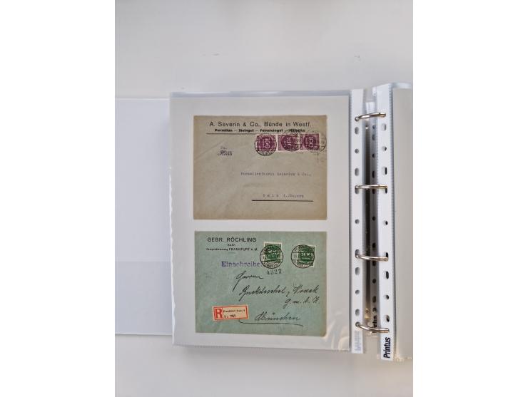 1920/23, umfangreiche Sammlung mit über 4600 Briefen, Karten und Ganzsachen. Dabei interessante Frankaturen, Blockeinheiten, 
