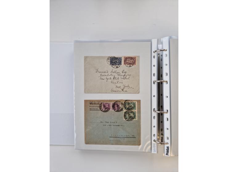 1920/23, umfangreiche Sammlung mit über 4600 Briefen, Karten und Ganzsachen. Dabei interessante Frankaturen, Blockeinheiten, 