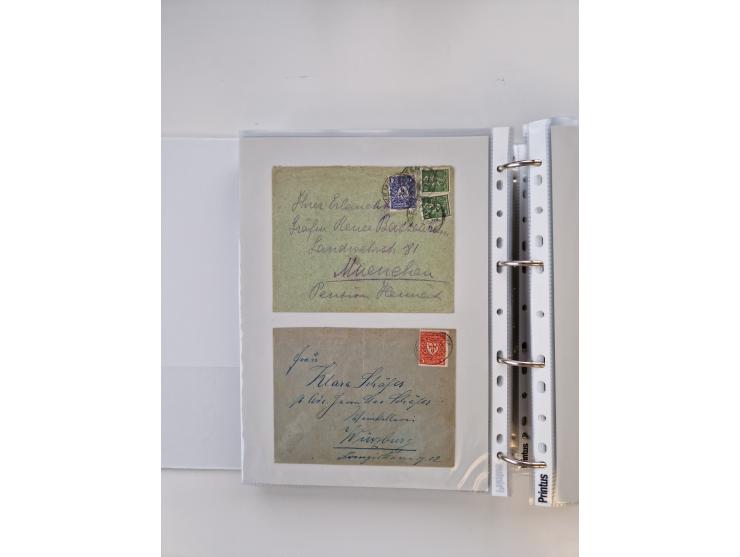 1920/23, umfangreiche Sammlung mit über 4600 Briefen, Karten und Ganzsachen. Dabei interessante Frankaturen, Blockeinheiten, 