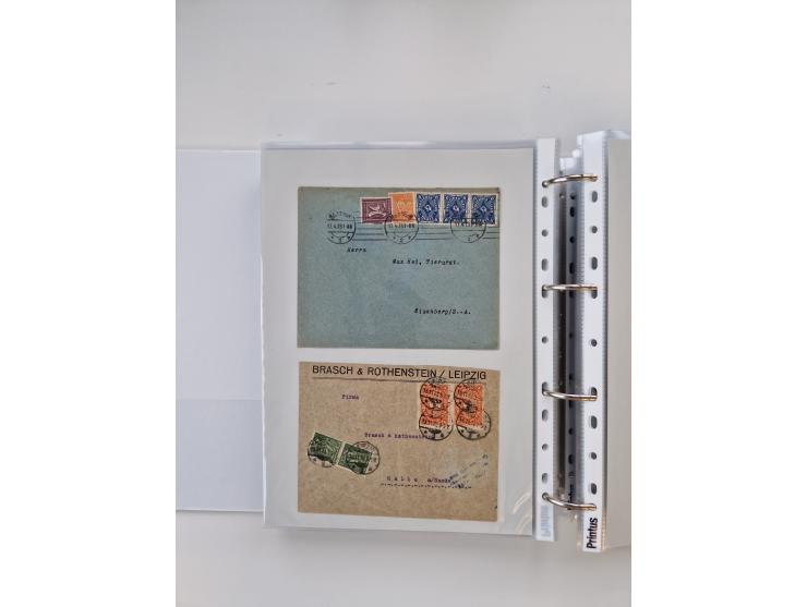 1920/23, umfangreiche Sammlung mit über 4600 Briefen, Karten und Ganzsachen. Dabei interessante Frankaturen, Blockeinheiten, 