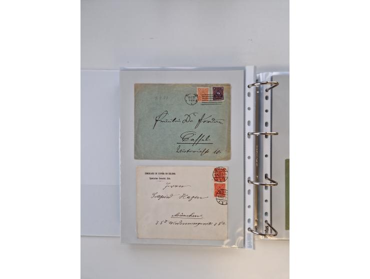 1920/23, umfangreiche Sammlung mit über 4600 Briefen, Karten und Ganzsachen. Dabei interessante Frankaturen, Blockeinheiten, 