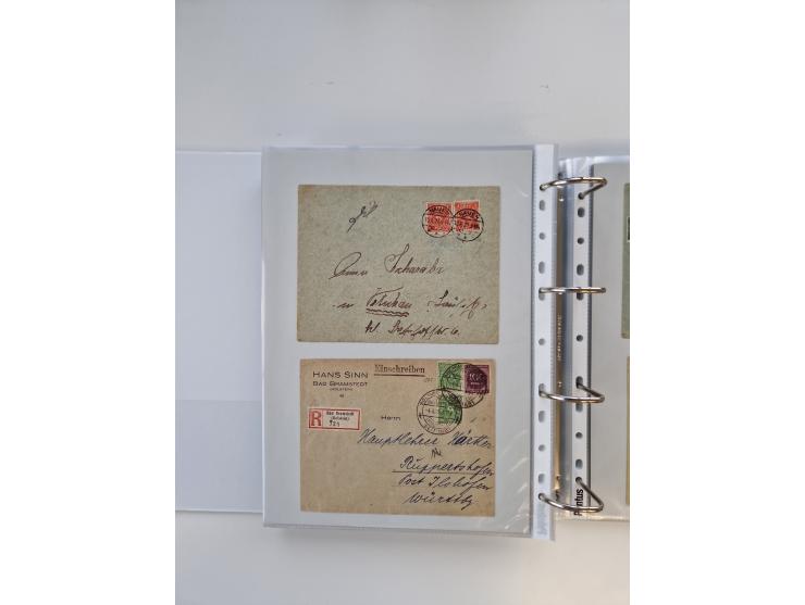 1920/23, umfangreiche Sammlung mit über 4600 Briefen, Karten und Ganzsachen. Dabei interessante Frankaturen, Blockeinheiten, 
